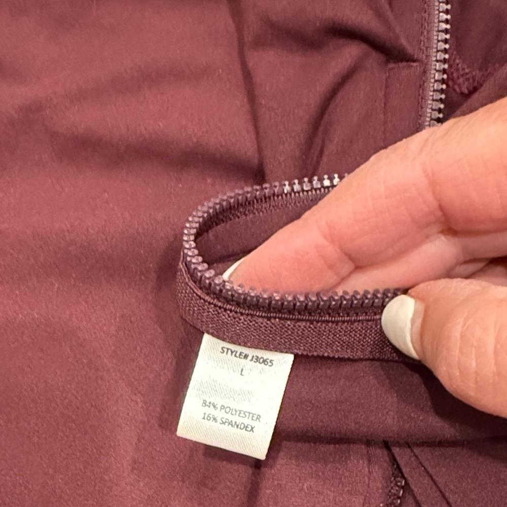 Burgundy Hooded athletic Jacket sz l - Picture 4 of 5